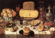 GILLIS, Nicolaes Laid Table dfh oil painting on canvas
